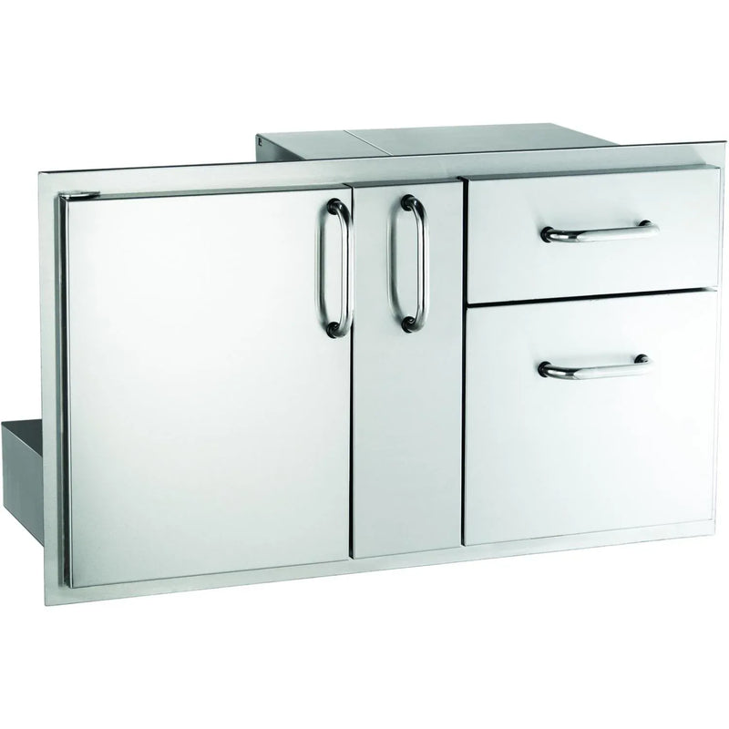 American Outdoor Grill 36-Inch Access Door With Platter Storage And Double Drawer - Patioscape Outdoors