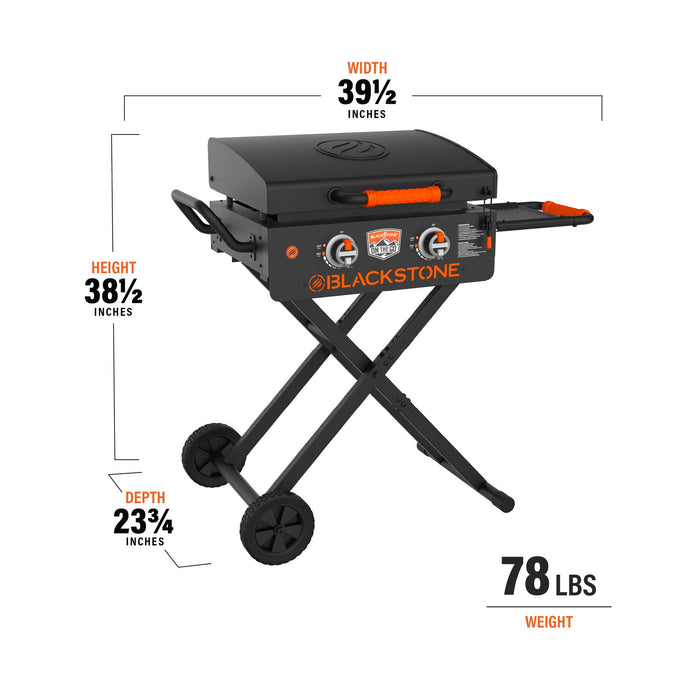 Blackstone 22" Omnivore Flex-Fold Griddle W/ Scissor Cart & Hood - 2350