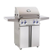 American Outdoor Grill L-Series 24-inch Freestanding Grill With Rotisserie and Single Side Burner - Patioscape Outdoors