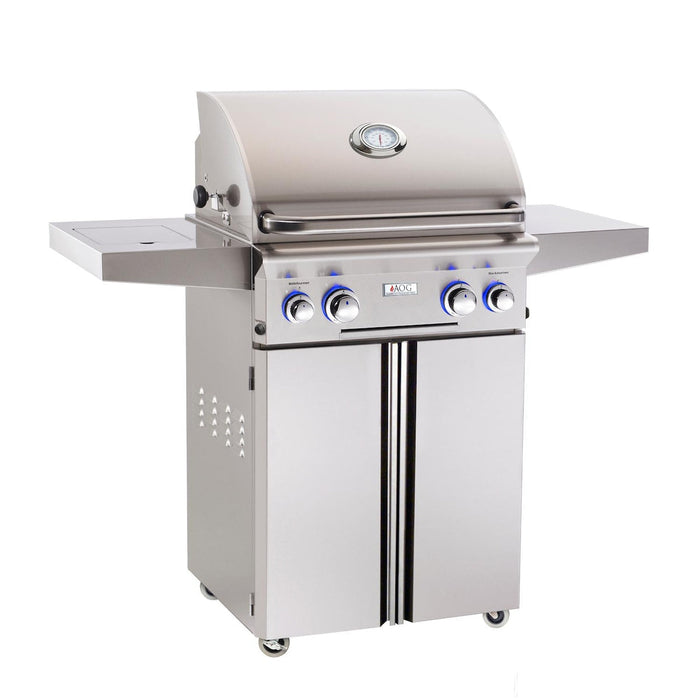American Outdoor Grill L-Series 24-inch Freestanding Grill With Rotisserie and Single Side Burner
