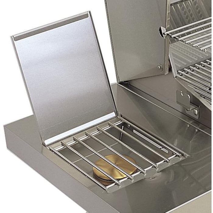 American Outdoor T-Series Grill 30-Inch Freestanding Grill With Rotisserie Backburner and Side Burner