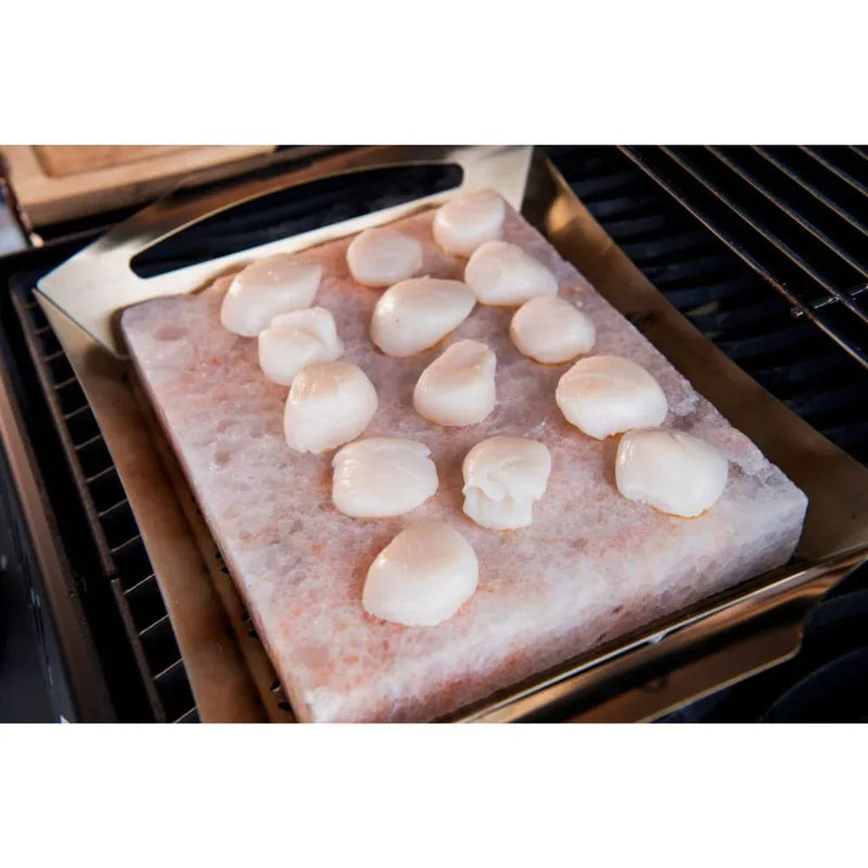 Napoleon 70025 Himalayan Salt Block with Stainless Steel Topper - Patioscape Outdoors
