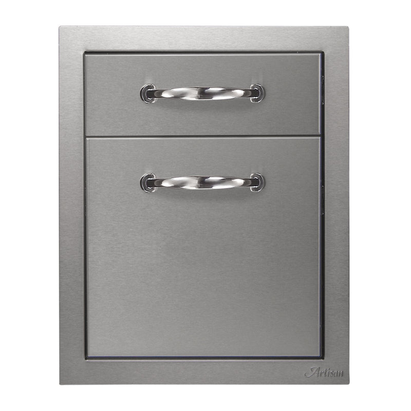 Artisan 17-Inch Stainless Steel Double Storage Drawers - ARTP-2DR-17SC