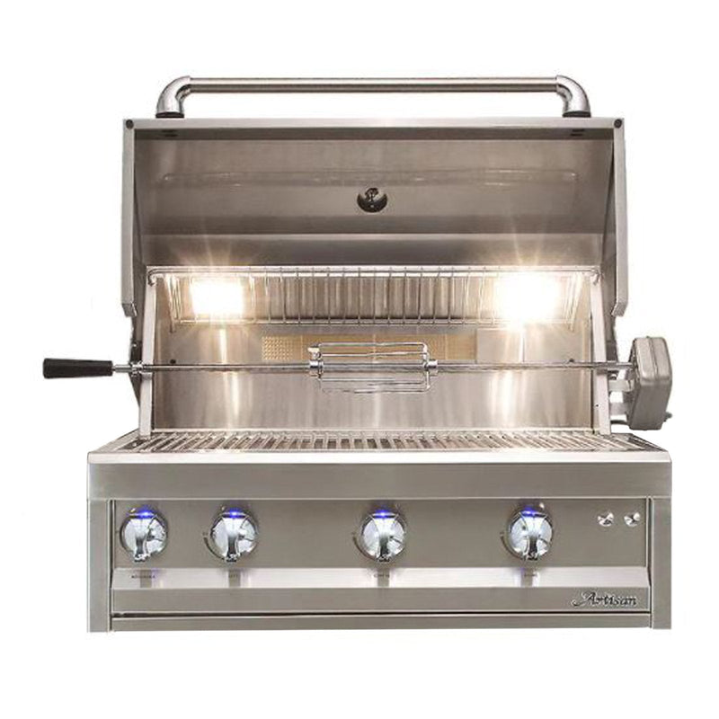 Artisan Professional 32-Inch Propane Gas Built-In Grill w/ Rotisserie and Lights - ARTP-32-LP