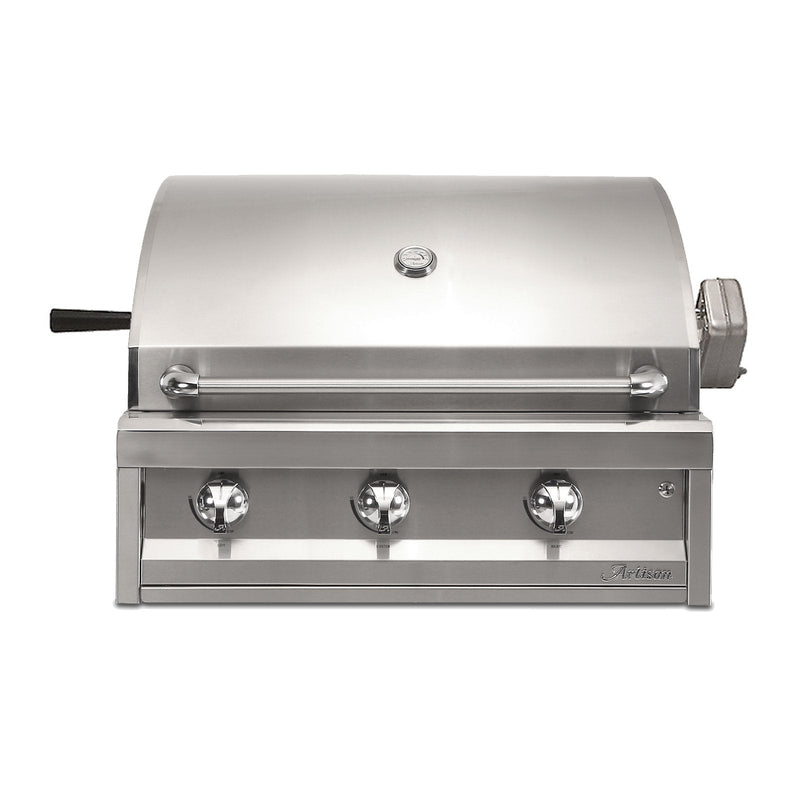 Artisan Professional 32-Inch Natural Gas Built-In Grill w/ Rotisserie and Lights - ARTP-32-NG