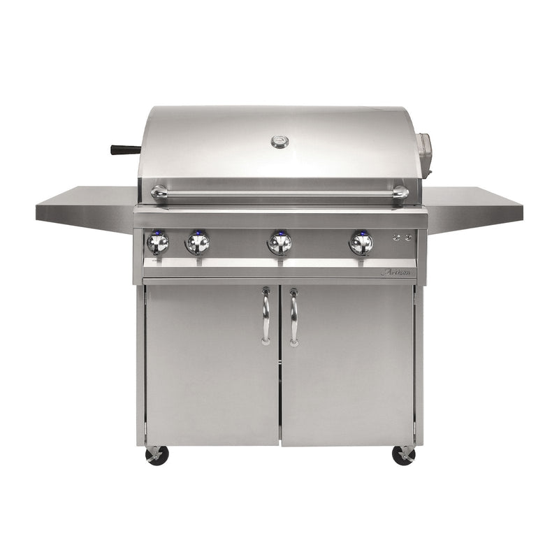 Artisan Professional 36-Inch Propane Gas Freestanding Gill w/ Rotisserie and Lights - ARTP-36C-LP