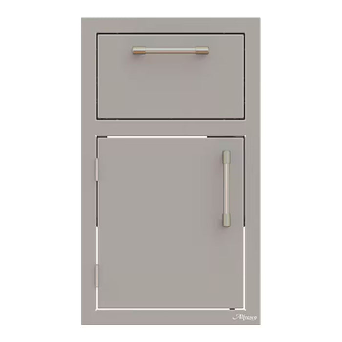 Alfresco 17-Inch Stainless Steel Left-Hinged Door & Paper Towel Holder Combo