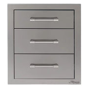 Alfresco 17-Inch Stainless Steel Soft-Close Triple Drawer - Patioscape Outdoors