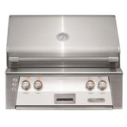 Alfresco 30" Built-In Signal White Gas Grill with Rotisserie & Smoker Drawer - Patioscape Outdoors