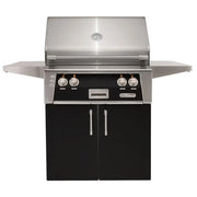 Alfresco 30-Inch Stainless Steel Freestanding Gas Grill w/ Rotisserie in Jet Black - Patioscape Outdoors
