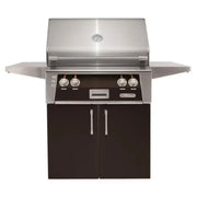 Alfresco 30-Inch Stainless Steel Freestanding Gas Grill w/ Rotisserie in Matte Jet Black - Patioscape Outdoors
