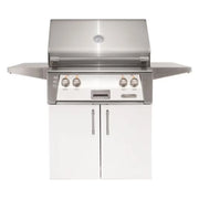 Alfresco 30-Inch Stainless Steel Freestanding Gas Grill w/ Rotisserie in Matte Signal White - Patioscape Outdoors