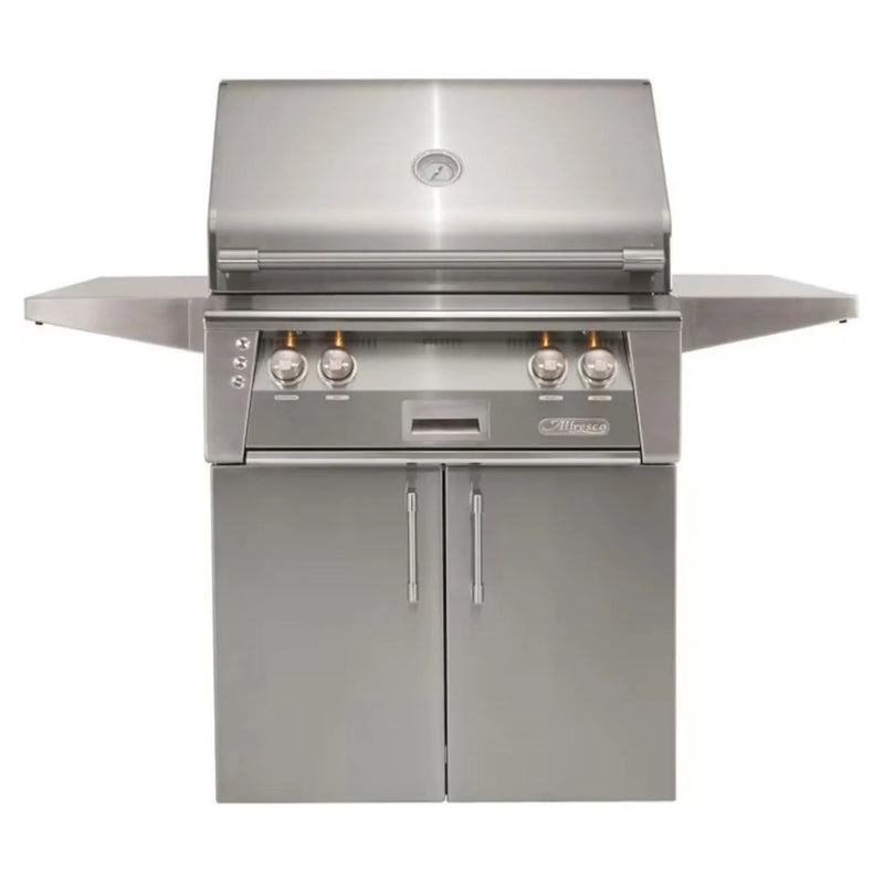Alfresco 30-Inch Stainless Steel Freestanding Gas Grill w/ Rotisserie in Signal Gray - Patioscape Outdoors