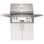 Alfresco 30-Inch Stainless Steel Freestanding Gas Grill w/ Rotisserie in Signal White - Patioscape Outdoors