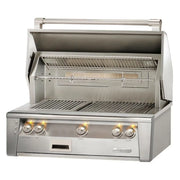 Alfresco 36-Inch Built-In Stainless Steel Gas Grill with Rotisserie, Sear Zone & Signature Taste Smoker - Patioscape Outdoors