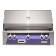 Alfresco 36" Blue Lilac Built-In Gas Grill with Rotisserie, Sear Zone & Signature Smoker - Patioscape Outdoors