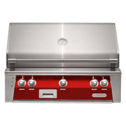 Alfresco 36" Carmine Red Built-In Gas Grill with Rotisserie, Sear Zone & Signature Smoker - Patioscape Outdoors