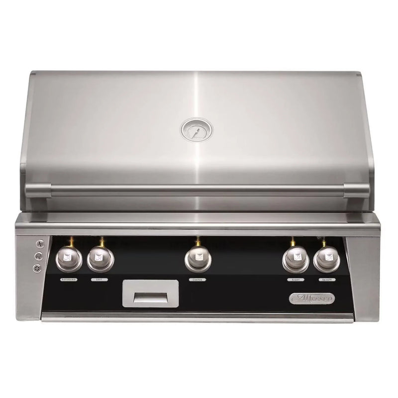 Alfresco 36" Jet Black Built-In Gas Grill with Sear Zone, Rotisserie & Smoker System - Patioscape Outdoors