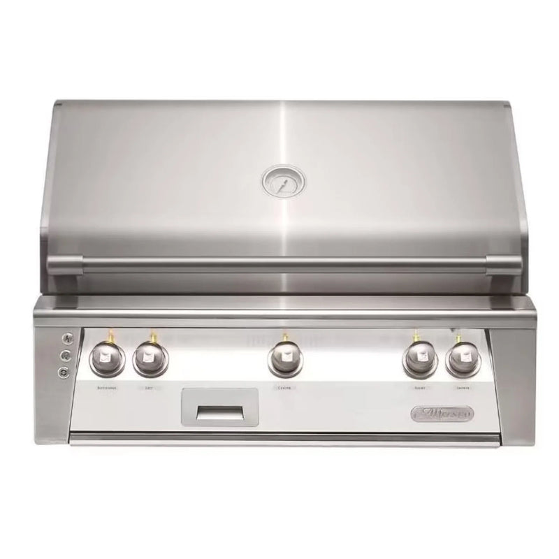 Alfresco 36" Matte Signal White Built-In Gas Grill with Sear Zone & Rotisserie - Patioscape Outdoors