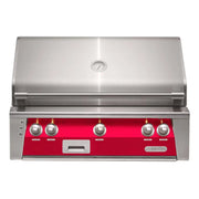 Alfresco 36" Raspberry Red Built-In Gas Grill with Rotisserie, Sear Zone & Signature Smoker - Patioscape Outdoors