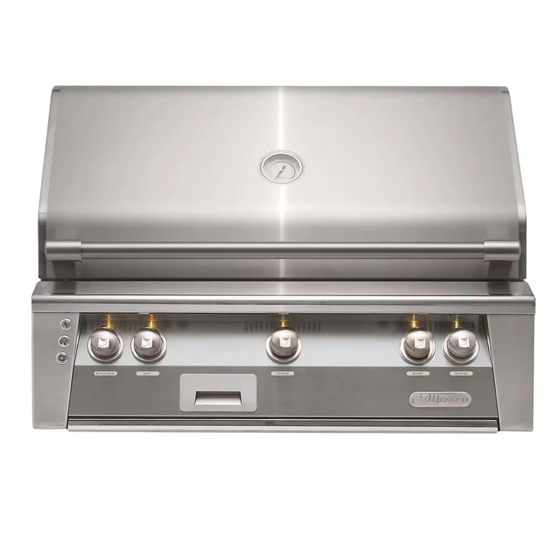 Alfresco 36" Signal Gray Built-In Gas Grill with Sear Zone, Rotisserie & LED Control Panel - Patioscape Outdoors