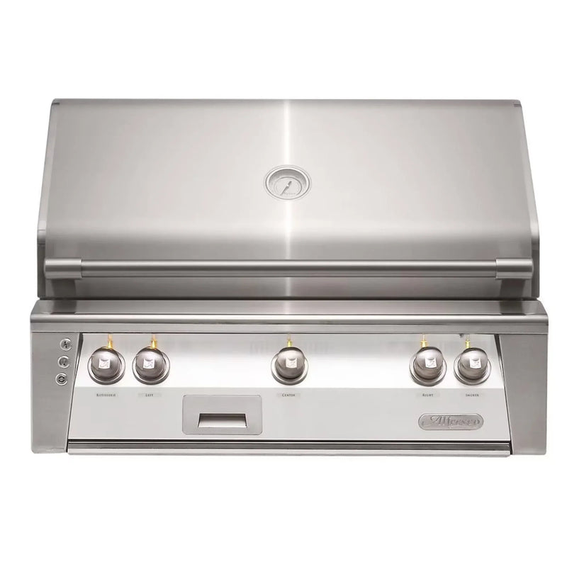 Alfresco 36" Signal White Built-In Gas Grill with Sear Zone & Rotisserie System - Patioscape Outdoors