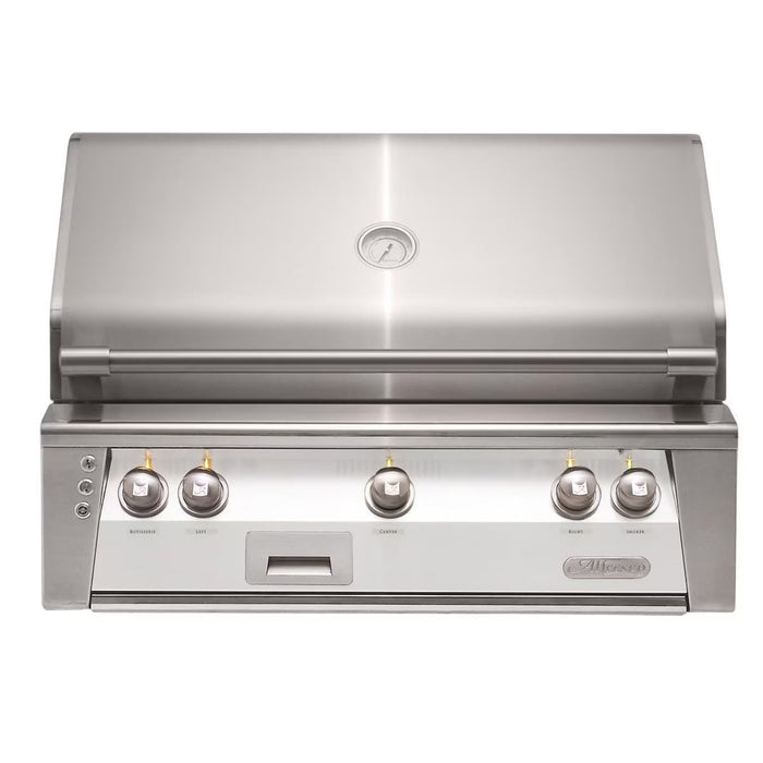 Alfresco 36" Signal White Built-In Gas Grill with Sear Zone & Rotisserie System