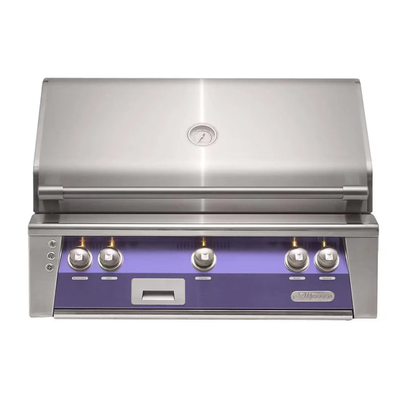 Alfresco 36" Blue Lilac Built-In Gas Grill with Rotisserie & Smoker System - Patioscape Outdoors