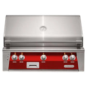 Alfresco 36" Carmine Red Built-In Gas Grill with Rotisserie & Smoker Drawer - Patioscape Outdoors