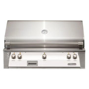 Alfresco 42" Matte Signal White Built-In Gas Grill with Rotisserie, Smoker & EZ-Lift™ Hood - Patioscape Outdoors