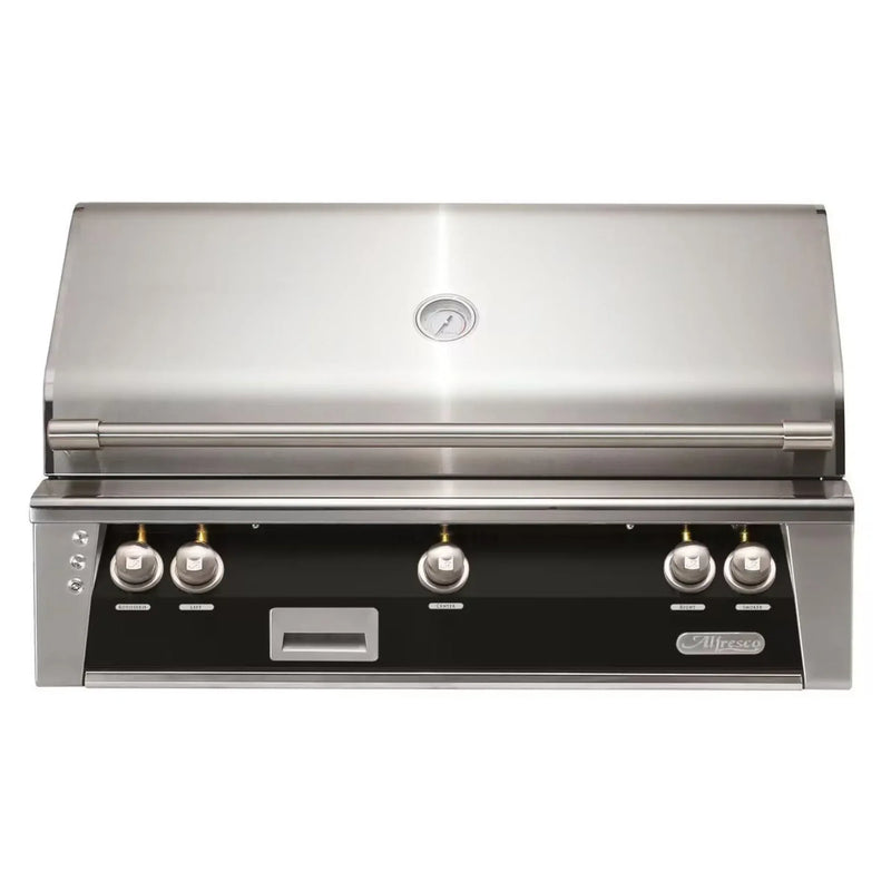 Alfresco 42" Jet Black Built-In Gas Grill with Sear Zone, Rotisserie & Smoker System - Patioscape Outdoors
