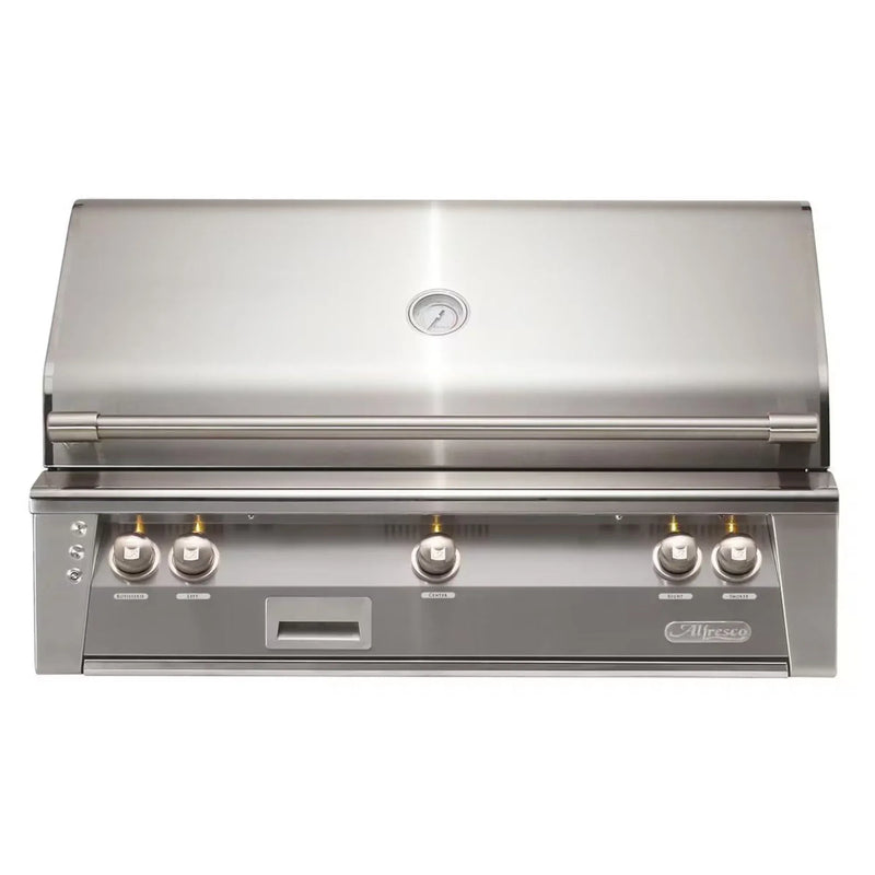 Alfresco 42" Signal Gray Built-In Gas Grill with Rotisserie, Sear Zone & Smoker - Patioscape Outdoors
