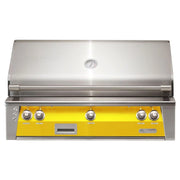 Alfresco 42" Traffic Yellow Built-In Gas Grill with Rotisserie, Sear Zone & Smoker Drawer - Patioscape Outdoors