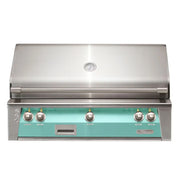 Alfresco 42" Light Green Built-In Gas Grill with Rotisserie, Smoker & EZ-Lift Hood - Patioscape Outdoors