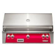 Alfresco 42" Raspberry Red Built-In Gas Grill with Rotisserie, Smoker & EZ-Lift Hood - Patioscape Outdoors