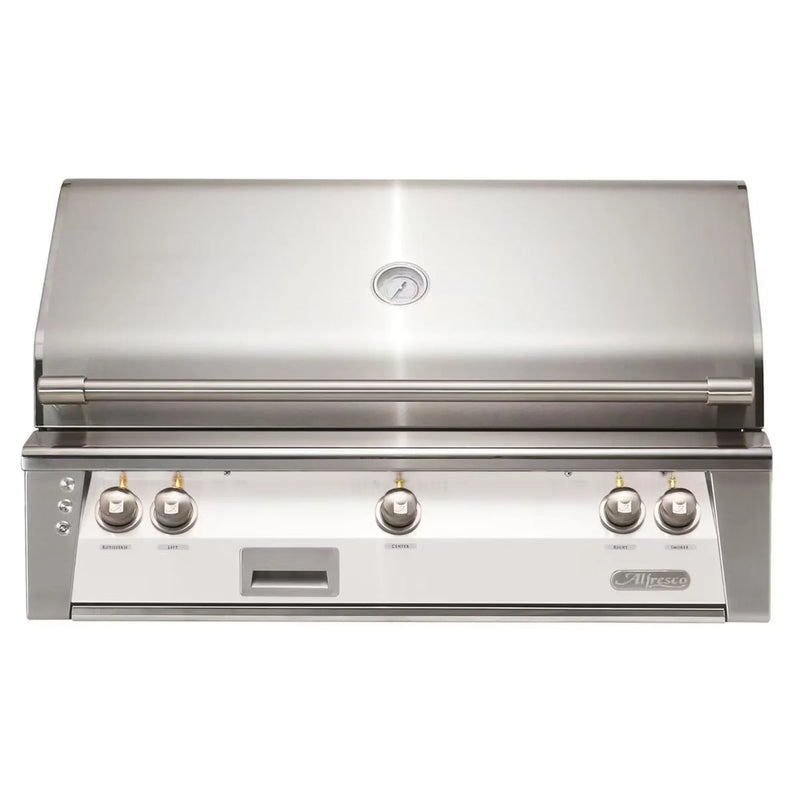 Alfresco 42" Built-In Signal White Gas Grill with Rotisserie & Smoker System - Patioscape Outdoors