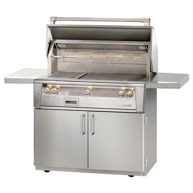 Alfresco 42" Freestanding Stainless Steel Gas Grill with Sear Zone, Rotisserie & Smoker System - Patioscape Outdoors