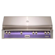 Alfresco 56" Built-In Stainless Steel Gas Grill in Blue Lilac with Rotisserie, Sear Zone & Smoker Drawer - Patioscape Outdoors