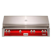 Alfresco 56" Built-In Stainless Steel Gas Grill in Carmine Red with Rotisserie, Sear Zone & Smoker Drawer - Patioscape Outdoors