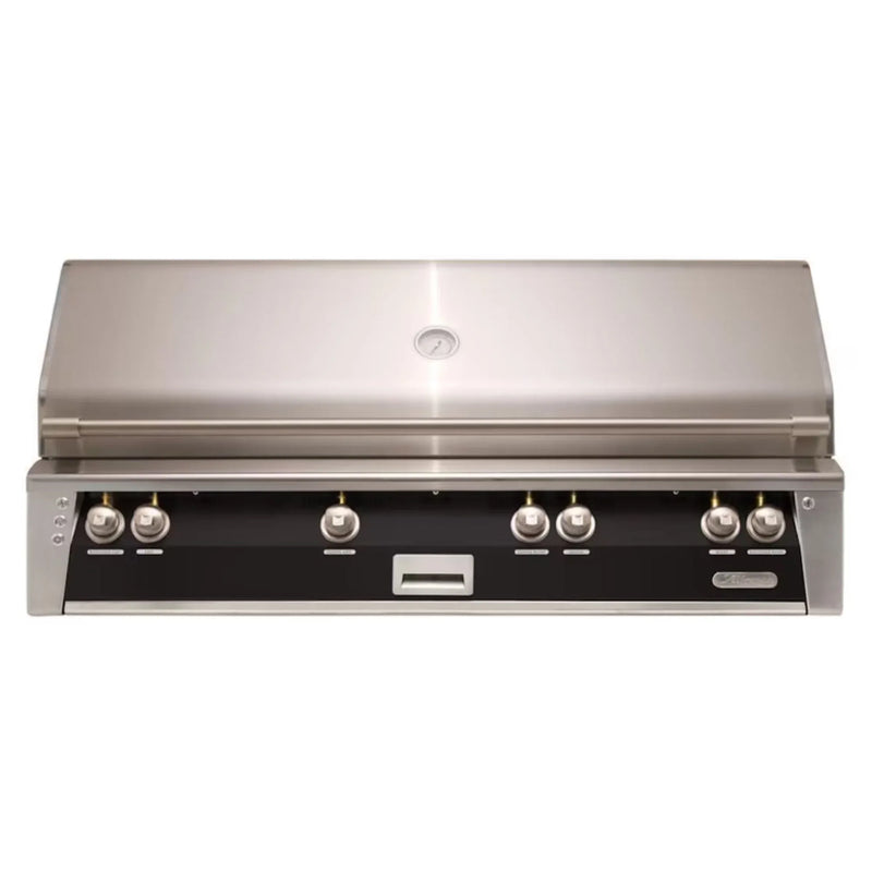 Alfresco 56" Built-In Stainless Steel Gas Grill in Jet Black with Rotisserie, Sear Zone & Smoker Drawer - Patioscape Outdoors