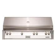 Alfresco 56" Built-In Stainless Steel Gas Grill in Matte Signal White with Rotisserie, Sear Zone & Smoker Drawer - Patioscape Outdoors