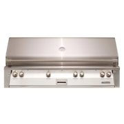 Alfresco 56" Built-In Stainless Steel Gas Grill in Signal White with Rotisserie, Sear Zone & Smoker Drawer - Patioscape Outdoors