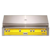 Alfresco 56" Built-In Stainless Steel Gas Grill in Traffic Yellow with Sear Zone & Rotisserie System - Patioscape Outdoors