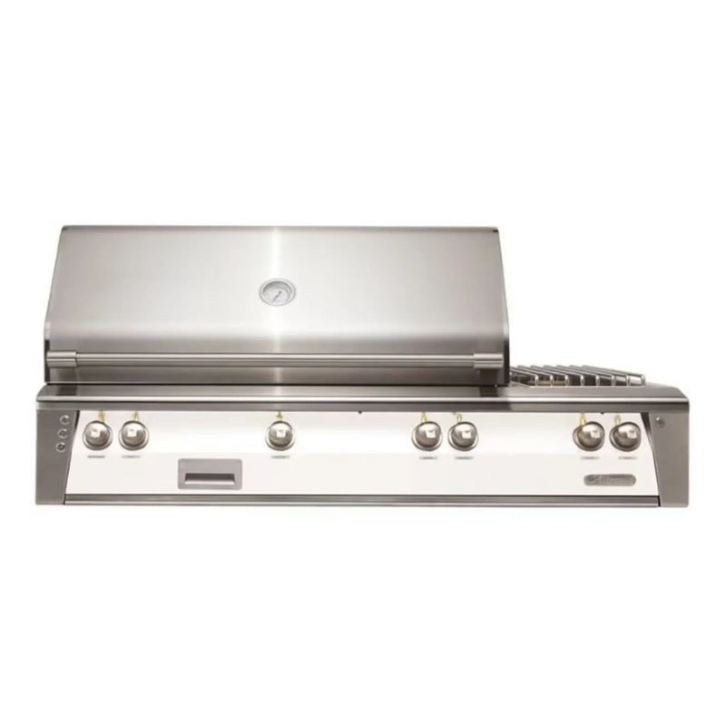 Alfresco 56" Built-In Matte Signal White Gas Grill with Rotisserie, Sear Zone & Side Burner - Patioscape Outdoors