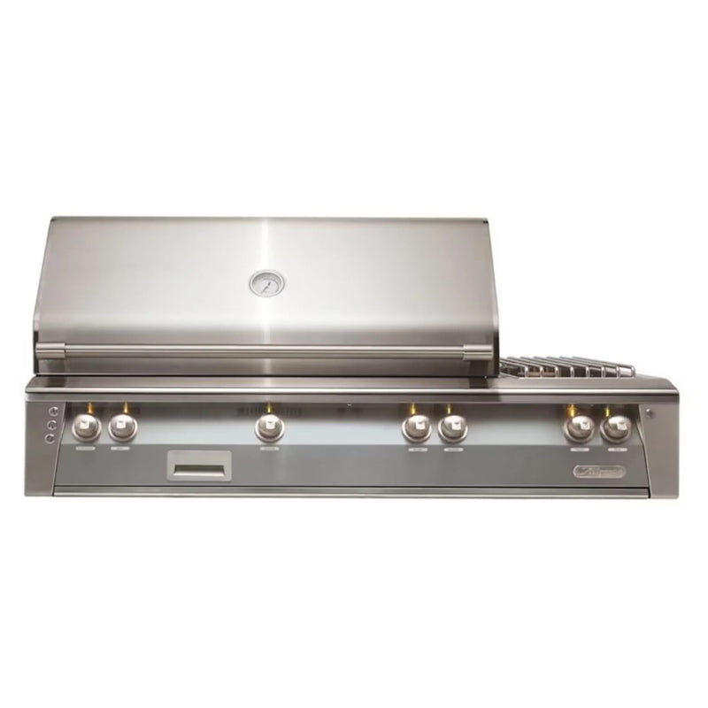 Alfresco 56" Signal Gray Built-In Gas Grill with Rotisserie, Smoker System & Sear Zone - Patioscape Outdoors