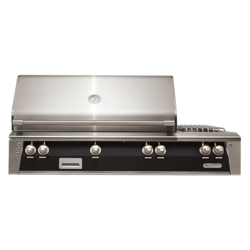 Alfresco 56" Deluxe Built-In Gas Grill with Rotisserie & Side Burner in Jet Black - Patioscape Outdoors