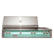 Alfresco 56" Deluxe Built-In Gas Grill with Rotisserie, Smoker & Side Burner in Light Green Finish - Patioscape Outdoors