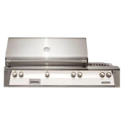 Alfresco 56" Deluxe Built-In Gas Grill with Rotisserie & Side Burner in Signal White - Patioscape Outdoors