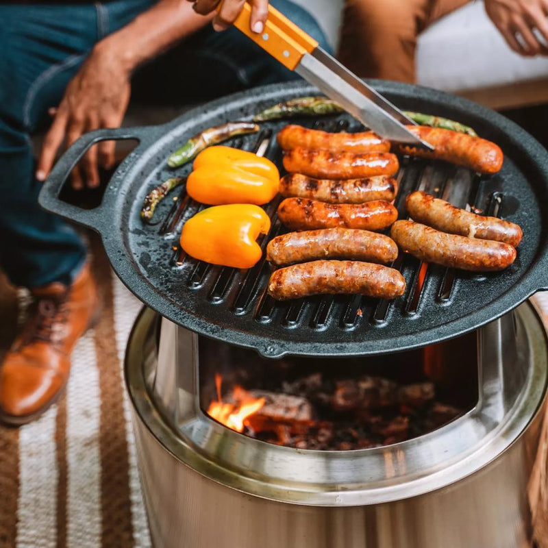 Solo Stove Cast Iron Grill Top and Cooking Hub for the Bonfire Wood Burning Fire Pit