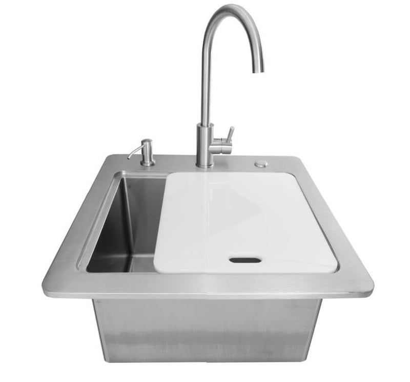 Coyote 21 Inch Sink w/ Drain, Faucet & Soap Dispenser - C3SINKF21